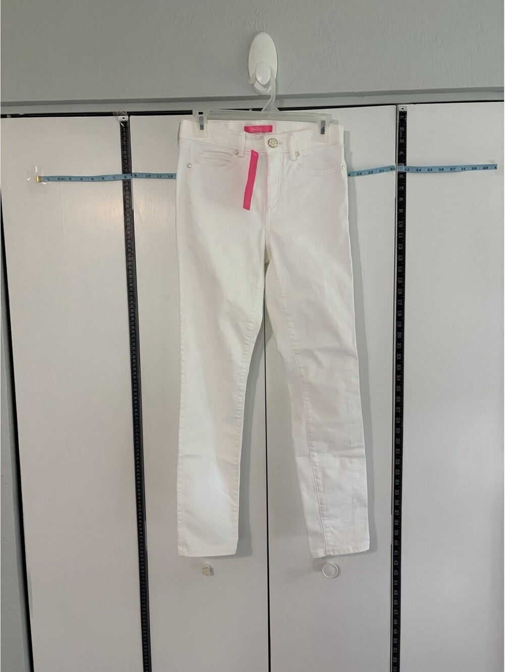 NWT Lilly Pulitzer South Ocean High Rise Skinny Jeans Resort White Size 2